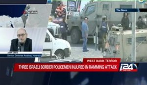 Three Israeli border police injured in ramming attack