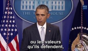 Barack Obama rend hommage à la France, après les attaques de Paris