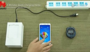 Chargement batterie Huawei 3000 mAh en 5 minutes