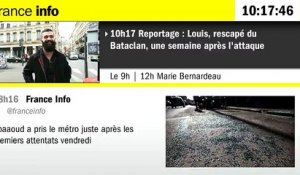 Une semaine après, "au réveil, c'est forcément la première chose à laquelle je pense".