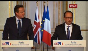 Conférence de presse de François Hollande et David Cameron suite aux attentats du 13 novembre