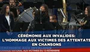 Hommage national: La cérémonie en hommage aux victimes en chansons