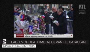 Les membres du groupe présents au Bataclan le soir des attentats le 13 novembre sont venus se recueillir devant la salle ce 8 décembre