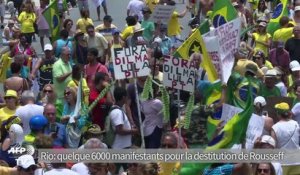 Rio: mobilisation pour la destitution de Dilma Rousseff