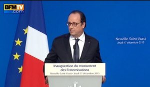 "Lorsque l'essentiel est en jeu, il n'y a qu'une seule réponse: l'humanité et le rassemblement fraternel", affirme Hollande