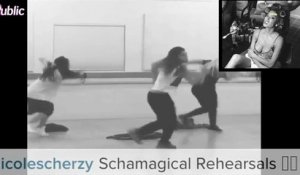 Exclu Vidéo : Nicole Scherzinger : En pleine répète de danse, elle fait léviter sa veste !