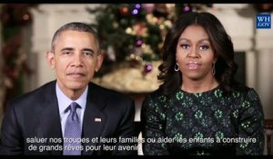 Les vœux de Noël du couple Obama