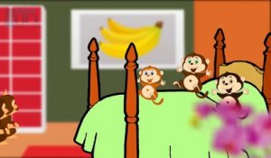 Animated Kids Rhymes  |5 Little Monkeys | Preschool Songs For Children