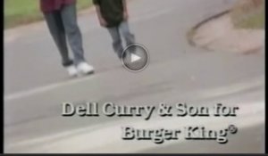 Le joueur de NBA Stephen Curry et son papa dans une vieille pub Burger King