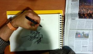 Charlie Hebdo : un an après, le dessinateur Cled'12 reprend ses crayons et ses feuilles de dessin