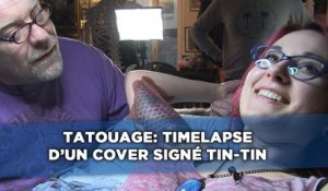 Tatouage: Timelapse d'un cover signé Tin-Tin
