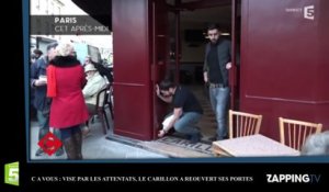 C à vous - Attentats de Paris : Les premières images de la réouverture du bar Le Carillon dévoilées (vidéo)
