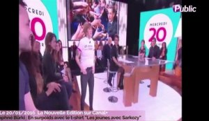 Exclu vidéo : Daphné Bürki : En surpoids avec le t-shirt “Les jeunes avec Sarkozy”