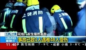 Trois morts dans l'explosion d'une usine de feux d'artifice en Chine