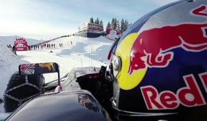 Max Verstappen en F1 sur des pistes de ski
