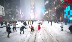 Snowboard dans les rues de New York