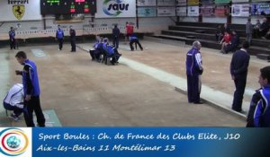 Tir progressif, troisième tour, Club Elite Masculin J10, Aix-les-Bains vs Montélimar, Sport Boules, saison 2015-2016