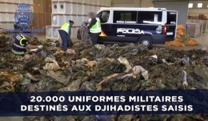 La police saisit 20.000 uniformes militaires destinés aux djihadistes