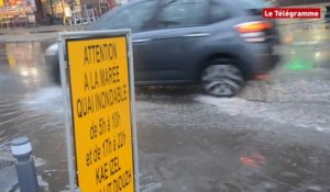 Lannion. Pluies et marée font déborder le Léguer