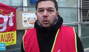 Les agents EDF en grève à Troyes