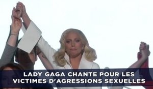 Oscars: Lady Gaga chante pour les victimes d'agressions sexuelles