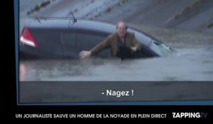 En plein direct, un journaliste sauve un homme de la noyade (Vidéo)