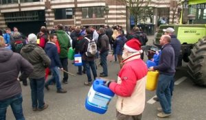 Les producteurs laitiers manifestent à Bruxelles