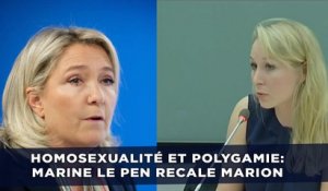 Homosexualité et polygamie: Marine Le Pen renvoie Marion Maréchal-Le Pen dans ses cordes