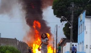 La citerne de gaz d'un camion explose à Manaus au Brésil