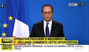 L'opération policière en Belgique "a un lien avec les attentats de Paris" selon François Hollande