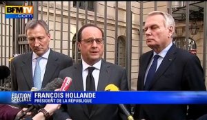 François Hollande à l'ambassade de Belgique en signe de solidarité