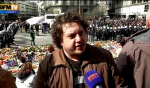 Hooligans à Bruxelles: "Les policiers les ont laissés arriver jusqu'ici", témoigne un manifestant
