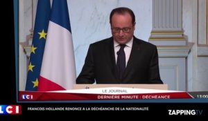 Déchéance de la nationalité : François Hollande renonce à la mesure (Vidéo)