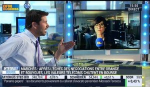 Les valeurs télécoms s'effondrent en Bourse après l'échec du mariage entre Orange et Bouygues - 04/04