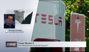 Automobile : après le luxe, Tesla s'attaque au marché grand public du 100% électrique. Un pari industriel risqué ? Avec Stanislas Grenapin (journaliste automobile).