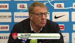 Réaction d'Alex Dupont après Tours FC - Stade Brestois 29