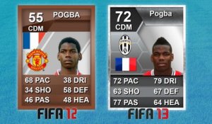 L'évolution fulgurante de Pogba dans FIFA