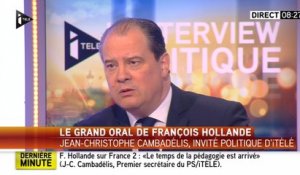 Jean-Christophe Cambadélis : François Hollande «doit parler aux Français, mais…»
