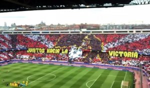 Le magnifique tifo des supporters de l'Atletico Madrid face au Barça