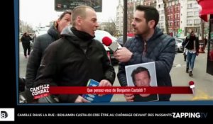 Camille dans la rue : Benjamin Castaldi crie être au chômage devant des passants, la vidéo insolite