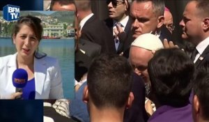 Le pape à la rencontre des migrants de Lesbos