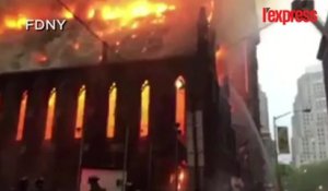 Une cathédrale en feu en plein coeur de New York