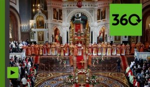 Les célébrations de la Pâque orthodoxe à Moscou vues à 360 degrès