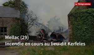 Mellac (29). Incendie en cours au lieu-dit Kerfeles