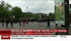 Loi Travail: Incidents à Paris entre casseurs et forces de l'ordre