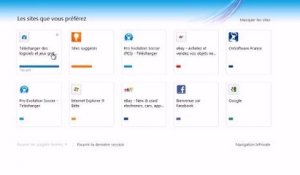Internet Explorer 9 : accès aux sites préférés