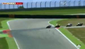 Accident impressionnant lors d'un Grand Prix de moto en Espagne