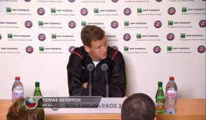 Roland-Garros - Berdych : "J'ai fait du bon boulot"