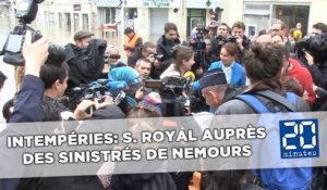 Intempéries: Ségolène Royal en déplacement à Nemours