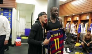 Neymar s'invite dans le vestiaire des Warriors